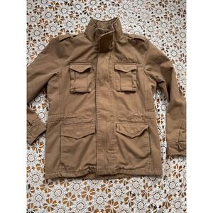 Bleecker & Broad Sherpa Lined Military‎ Jacket Utility Coat Sz M